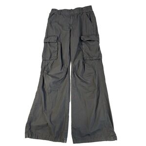 H&M Divided Women's 2 Black Cargo Flared Pants Grunge Urban Streetwear Loose Y2K